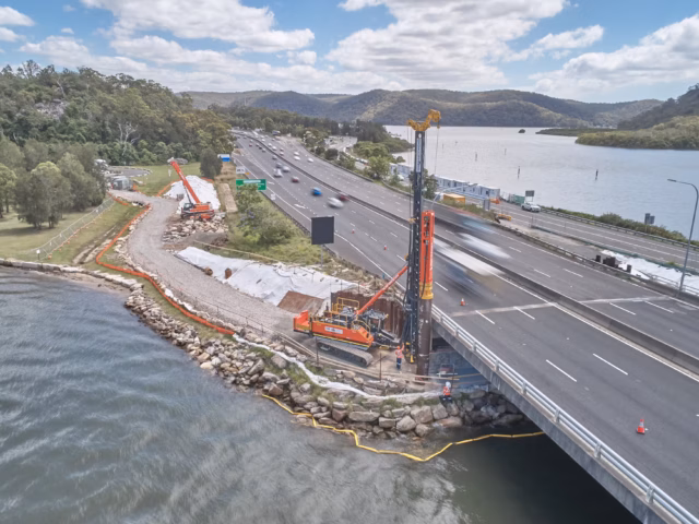 Construction progress bridge repair freeway skymonkey