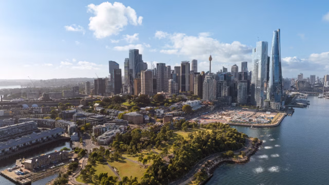Drone photo Barangaroo sydney cbd skymonkey