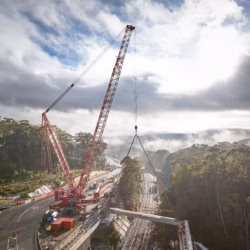 Liebherr crane drone photography, chosen to be featured for their annual international calendar. Taken by Sky Monkey